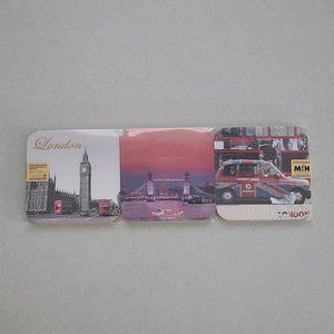NWT Set of 6 Coasters, London England Themed